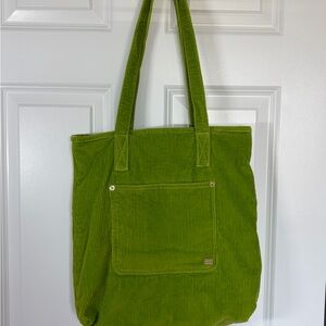 BDG Urban Outfitters Green Corduroy Shoulder Tote Bag